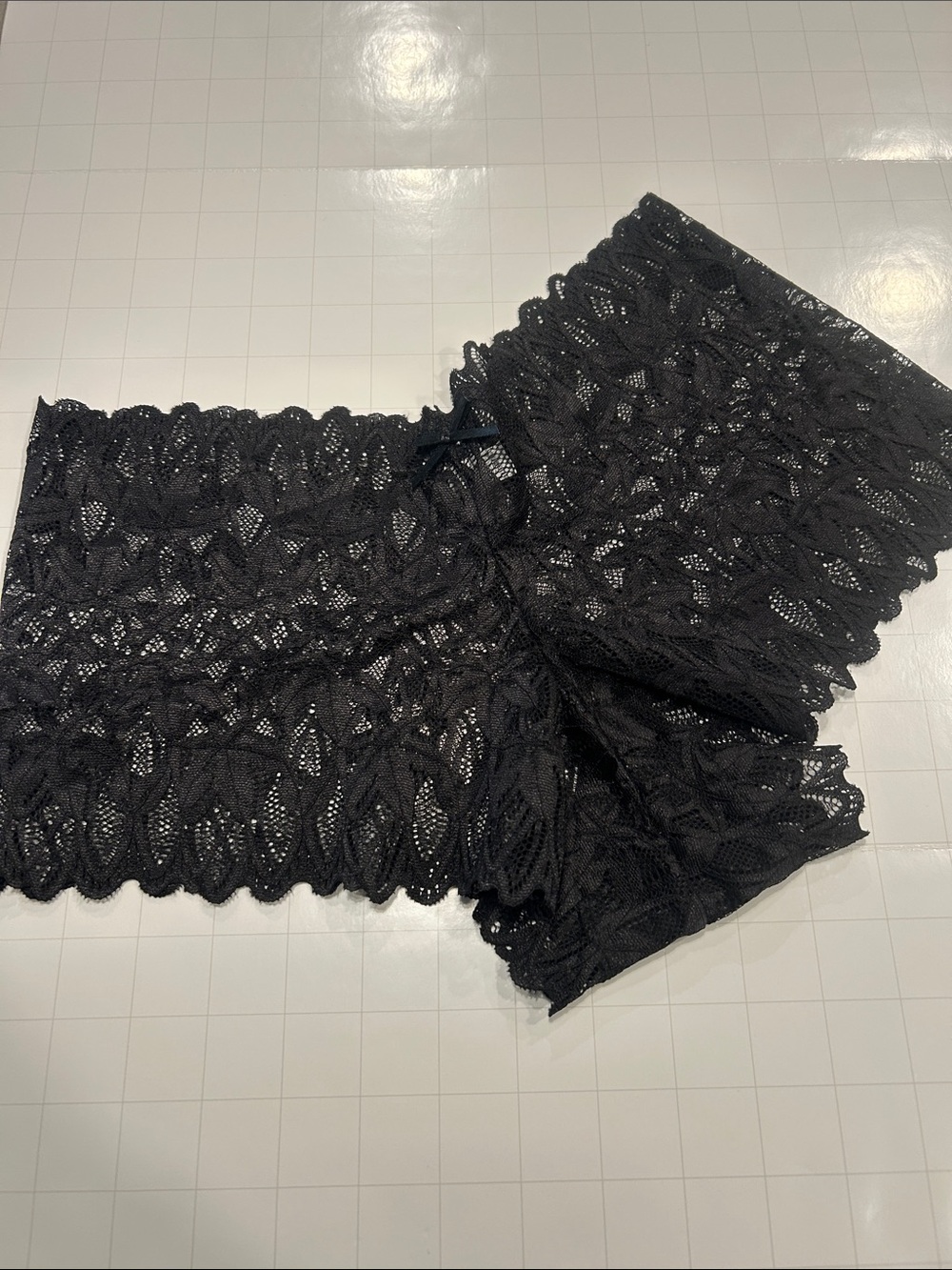 Black Lace Boyshort panties M
